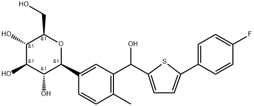 (2S,3R,4R,5S,6R)-2-(3-((5-(4-fluorophenyl)thiophen-2-yl)(hydroxy)methyl)-4-methylphenyl)-6-(hydroxymethyl)tetrahydro-2H-pyran-3,4,5-triol