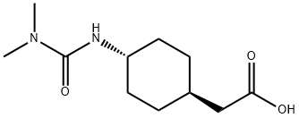 Cyclohexaneacetic acid, 4-[[(dimethylamino)carbonyl]amino]-, trans-