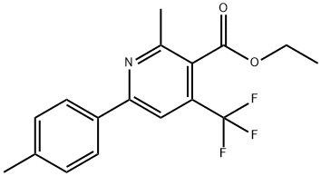 3-Pyridinecarboxylic acid, 2-methyl-6-(4-methylphenyl)-4-(trifluoromethyl)-, ethyl ester