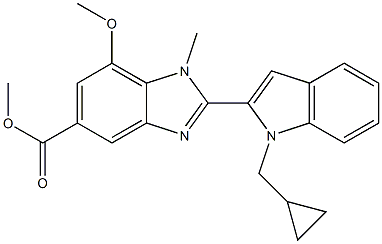 methyl 2-(1-(cyclopropylmethyl)-1H-indol-2-yl)-7-methoxy-1-methyl-1H-benzo[d]imidazole-5-carboxylate