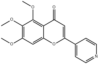 4H-1-Benzopyran-4-one, 5,6,7-trimethoxy-2-(4-pyridinyl)-