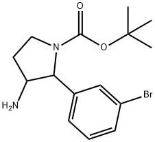 1-Pyrrolidinecarboxylic acid, 3-amino-2-(3-bromophenyl)-, 1,1-dimethylethyl ester