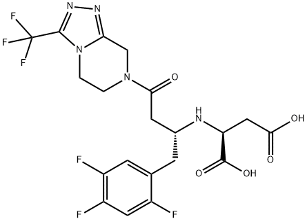 ((R)-4-oxo-4-(3-(trifluoromethyl)-5,6-dihydro-[1,2,4]triazolo [4,3-a]pyrazin-7(8H)-yl)-1-(2,4,5-trifluorophenyl)butan-2-yl) aspartic acid