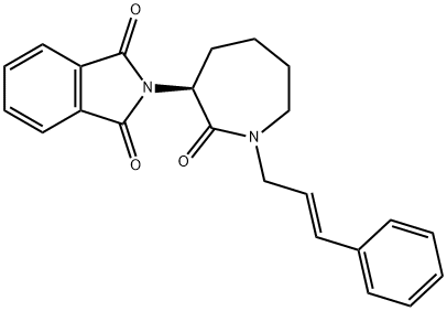 2-[(3S)-HEXAHYDRO-2-OXO-1-[(2E)-3-PHENYL-2-PROPEN-1-YL]-1H-AZEPIN-3-YL]-1H-ISOINDOLE-1,3(2H)-DIONE