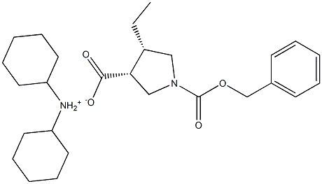 (3R,4S)-1-((苄氧基)羰基)-4-乙基吡咯烷-3-羧酸二环己胺盐
