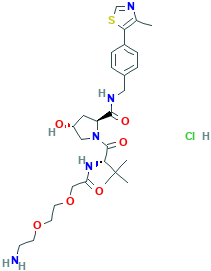 (S,R,S)-AHPC-PEG2-NH2 hydrochloride E3 ligase Ligand-Linker Conjugates 6)