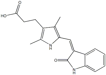 3-(2,4-Dimethyl-5-{[(3Z)-2-oxo-1H-indol-3-ylidene]methyl}-1H-pyrrol-3-yl)propanoic acid