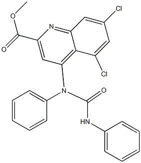 (N,N-diphenyl)-4-ureido-5,7-dichloro-2-carboxy-quinoline methyl ester