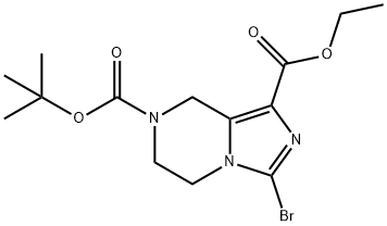 7-tert-butyl 1-ethyl 3-bromo-5H,6H,7H,8H-imidazo[1,5-a]pyrazine-1,7- dicarboxylate
