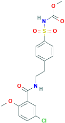 methyl N-[4-[2-[(5-chloro-2-methoxybenzoyl)amino]ethyl]phenyl]sulfonylcarbamate