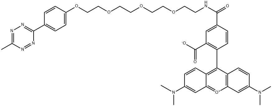 2-(3,6-Bis(dimethylamino)xanthylium-9-yl)-5-((2-(2-(2-(2-(4-(6-methyl-1,2,4,5-tetrazin-3-yl)phenoxy)ethoxy)ethoxy)ethoxy)ethyl)carbamoyl)benzoate