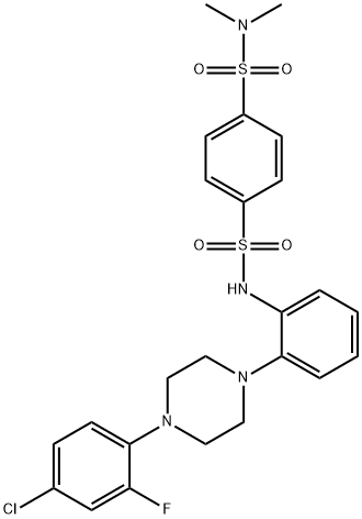 N1-(2-(4-(4-chloro-2-fluorophenyl)piperazin-1-yl)phenyl)-N4,N4-dimethylbenzene-1,4-disulfonamide