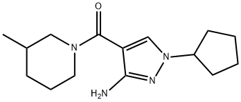 Methanone, (3-amino-1-cyclopentyl-1H-pyrazol-4-yl)(3-methyl-1-piperidinyl)-