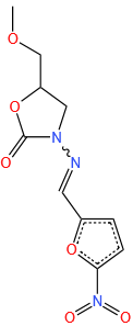 5-methoxymethyl-3-(5-nitro-furan-2-ylmethyleneamino)-oxazolidin-2-one