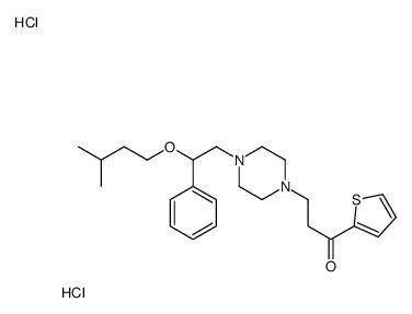 3-[4-[2-(3-methylbutoxy)-2-phenylethyl]piperazin-1-yl]-1-thiophen-2-ylpropan-1-one,dihydrochloride