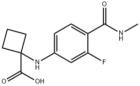 1-((3-氟-4-(甲基氨基甲酰基)苯基)氨基)环丁烷羧酸