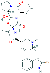 2-bromo-12-hydroxy-2-(1-methylethyl)-5-alpha-(2-methylpropyl)ergotamin-3