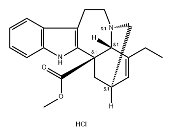 methyl (2alpha,5beta,6alpha)-3,4-didehydroibogamine-18beta-carboxylate monohydrochloride