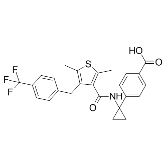 4-{1-[({2,5-Dimethyl-4-[4-(trifluoromethyl)benzyl]-3-thienyl}carbonyl)amino]cyclopropyl}benzoic acid