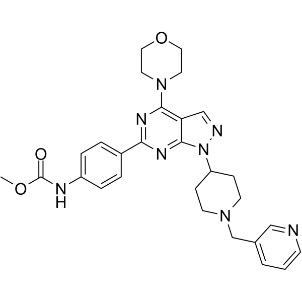 methyl 4-(4-morpholino-1-(1-(pyridin-3-ylmethyl)piperidin-4-yl)-1H-pyrazolo[3,4-d]pyrimidin-6-yl)phenylcarbamate