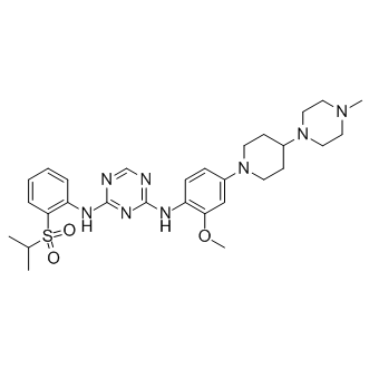 N2-[2-Methoxy-4-[4-(4-methyl-1-piperazinyl)-1-piperidinyl]phenyl]-N4-[2-[(1-methylethyl)sulfonyl]phenyl]-1,3,5-triazine-2,4-diamine