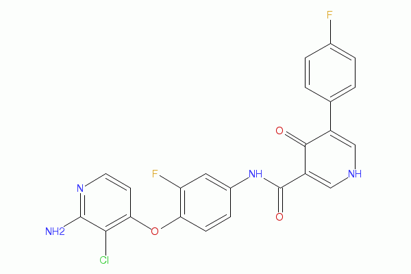 N-[4-(2-Amino-3-chloropyridin-4-yloxy)-3-fluorophenyl]-5-(4-fluorophenyl)-4-oxo-1,4-dihydropyridine-3-carboxamideMS-794833
