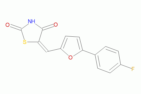2,4-Thiazolidinedione, 5-[[5-(4-fluorophenyl)-2-furanyl]methylene]-, (5E)-