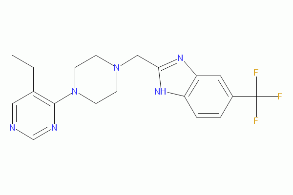 2-[[4-(5-ethylpyrimidin-4-yl)piperazin-1-yl]methyl]-6-(trifluoromethyl)-1H-benzimidazole
