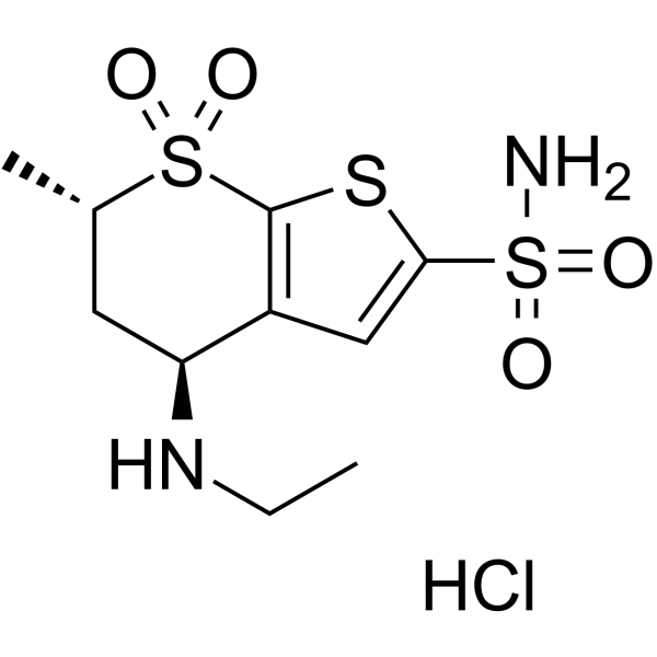 4H-Thieno[2,3-b]thiopyran-2-sulfonamide, 4-(ethylamino)-5,6-dihydro-6-methyl-, 7,7-dioxide, hydrochloride