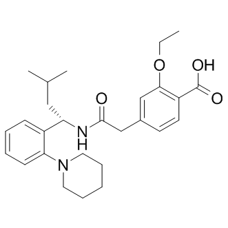 (S)-2-乙氧基-4-[2-[[1-[2-(1-哌啶基)苯基]-3-甲基丁基]氨基]-2-氧代乙基]苯甲酸