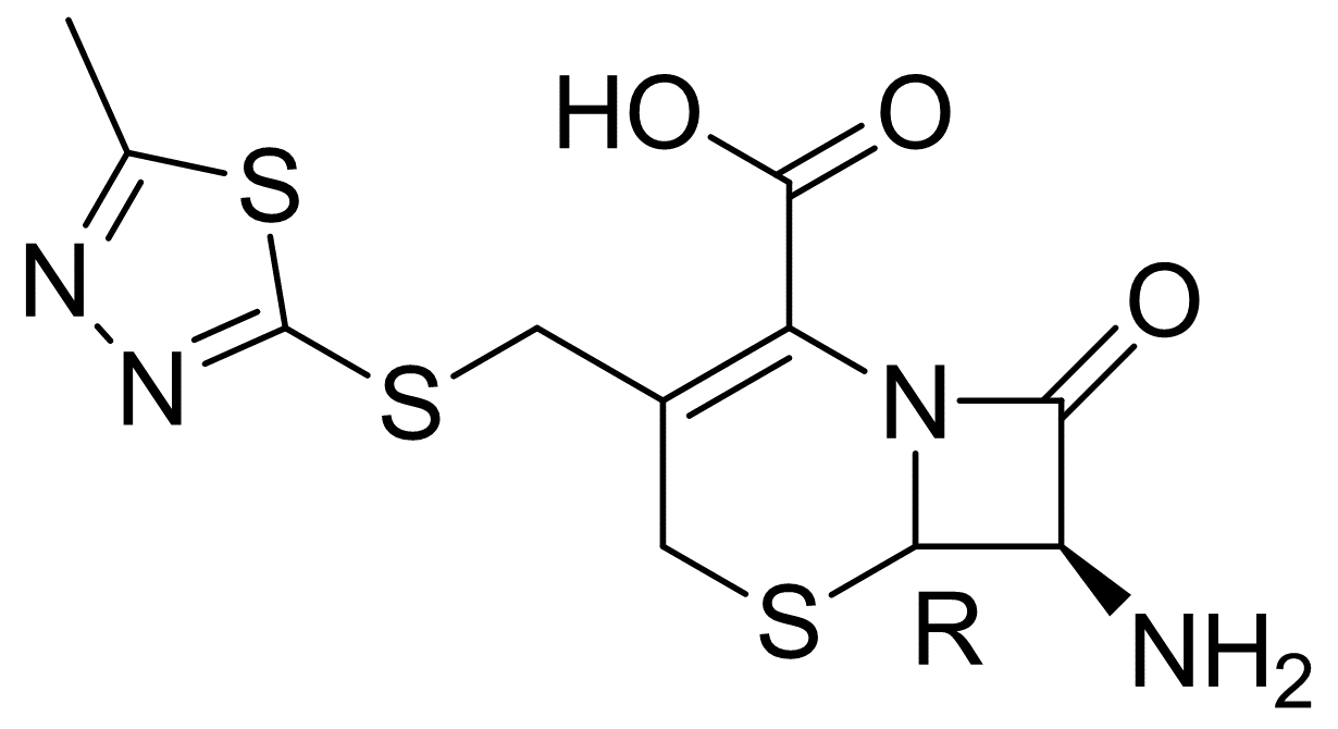 7-ammonio-3-[[(5-methyl-1,3,4-thiadiazol-2-yl)thio]methyl]-8-oxo-5-thia-1-azabicyclo[4.2.0]oct-2-ene-2-carboxylate