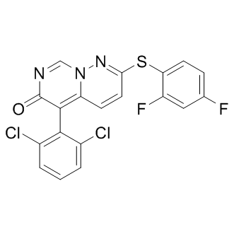 6H-PYRIMIDO[1,6-B]PYRIDAZIN-6-ONE, 5-(2,6-DICHLOROPHENYL)-2-[(2,4-DIFLUOROPHENYL)THIO]-