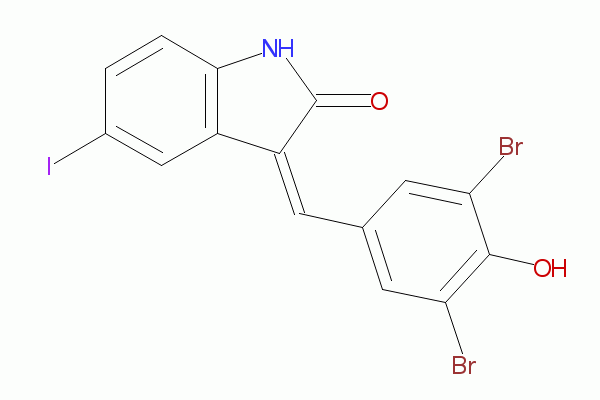 2H-Indol-2-one, 3-[(3,5-dibromo-4-hydroxyphenyl)methylene]-1,3-dihydro-5-iodo-