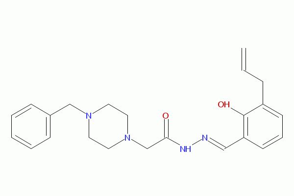 4-(Phenylmethyl)-1-piperazineaceticacid[[2-hydroxy-3-(2-propenyl)phenyl]methylene]hydrazide