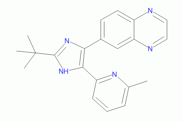 SB 525334        6-[2-(1,1-Dimethylethyl)-5-(6-methyl-2-pyridinyl)-1H-imidazol-4-yl]quinoxaline
