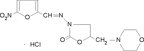 5-morpholinomethyl-3-(5-nitrofurfurylidine)amino-2-oxazolidinonehydrochlorid