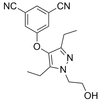 5-[3,5-DIETHYL-1-(2-HYDROXYETHYL)PYRAZOL-4-YL]OXYBENZENE-1,3-DICARBONITRILE