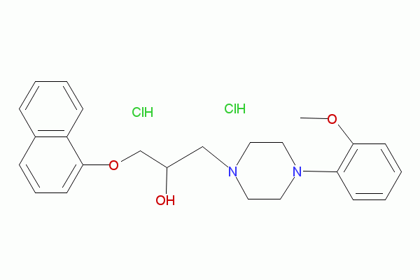 4-(2-METHOXYPHENYL)-ALPHA-([1-NAPHTHALENYLYOXY]METHYL)-1-PIPERAZINEETHANOL DIHYDROCHLORIDE