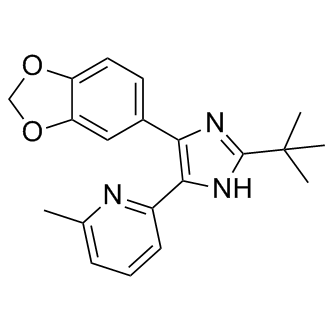2-(5-Benzo[1,3]dioxol-5-yl-2-tert-butyl-3H-imidazol-4-yl)-6-methylpyridine  hydrate  hydrochloride