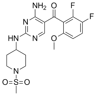 [4-Amino-2-[(1-methylsulfonylpiperidin-4-yl)amino]pyrimidin-5-yl](2,3-difluoro-6-methoxyphenyl)methanone(R 547)