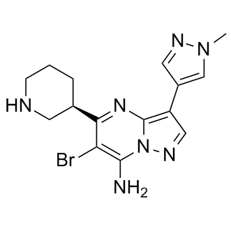 6-bromo-3-(1-methyl-1H-pyrazol-4-yl)-5-((R)-piperidin-3-yl)pyrazolo[1,5-a]pyrimidin-7-amine