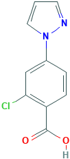2-Chloro-4-(1H-pyrazol-1-yl)benzenecarboxylic acid