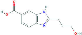 1H-Benzimidazole-6-carboxylic acid, 2-(3-hydroxypropyl)-