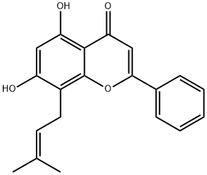 4H-1-Benzopyran-4-one, 5,7-dihydroxy-8-(3-methyl-2-buten-1-yl)-2-phenyl-