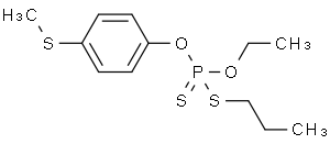 o-ethylo-(4-(methylmercapto)phenyl)-s-n-propylphosphorothionothiolate