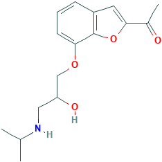 2-acetyl-7-(2-hyroxy-3-isopropylaminopropoxy)benzofuran