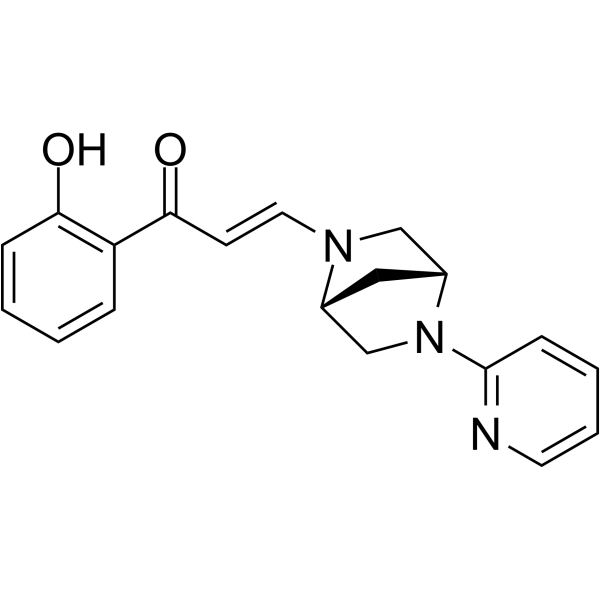 (2E)-1-(2-Hydroxyphenyl)-3-[(1R,4R)-5-(2-pyridinyl)-2,5-diazabicyclo[2.2.1]hept-2-yl]-2-propen-1-one