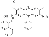 3-AMINO-2,8-DIMETHYL-7-(2-HYDROXY-1-NAPHTHYLAZO)-5-PHENYLPHENAZINIUM CHLORIDE