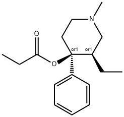 4-Piperidinol, 3-ethyl-1-methyl-4-phenyl-, 4-propanoate, (3R,4S)-rel-