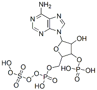 6-amino-9-[3-hydroxy-5-[(hydroxy-sulfooxy-phosphoryl)oxymethyl]-4-phosphonooxy-oxolan-2-yl]-purine